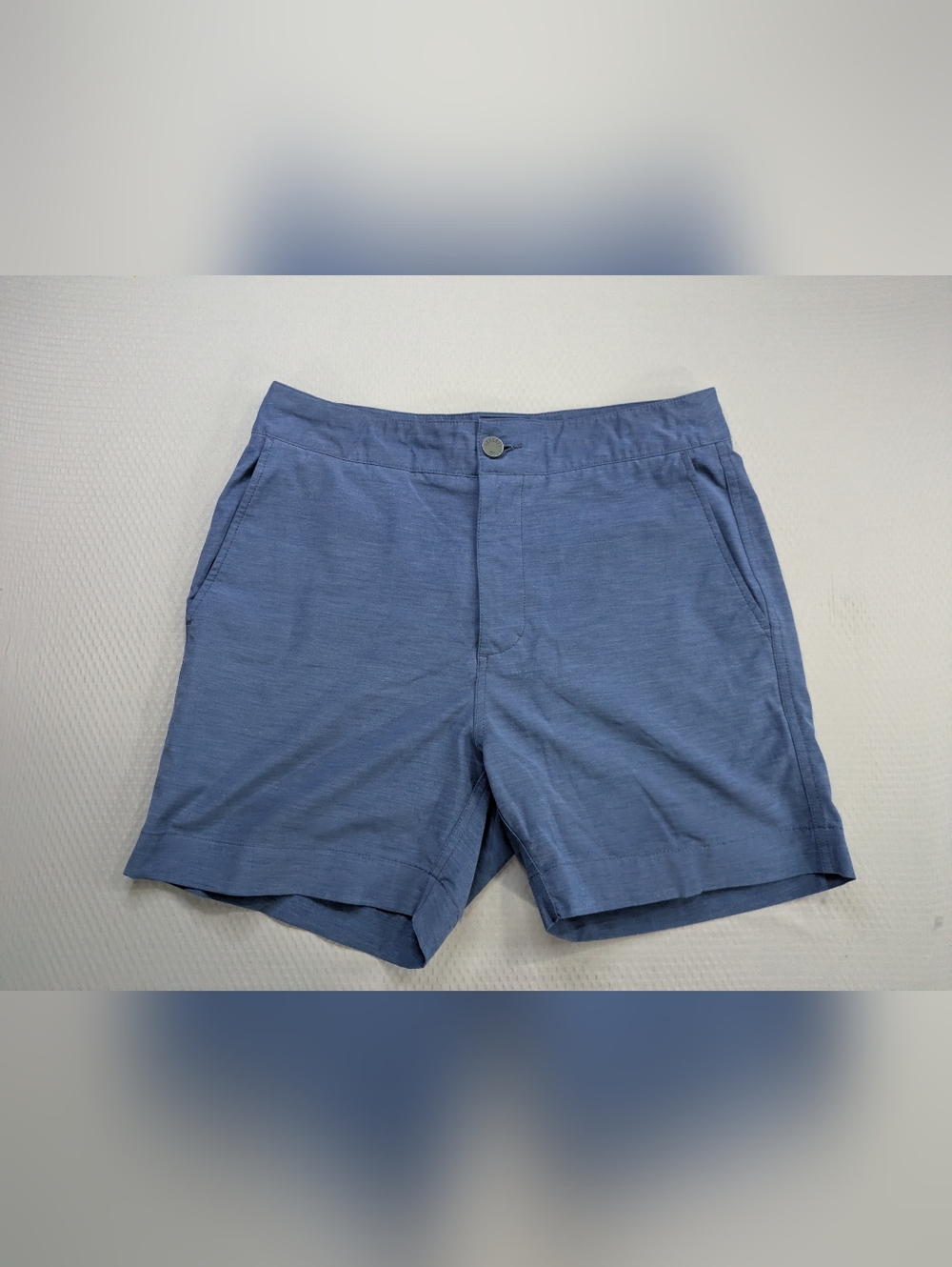 Faherty Linen Cotton Blend Chino Blue Shorts Men's Size 29 Waist Inseam 5"